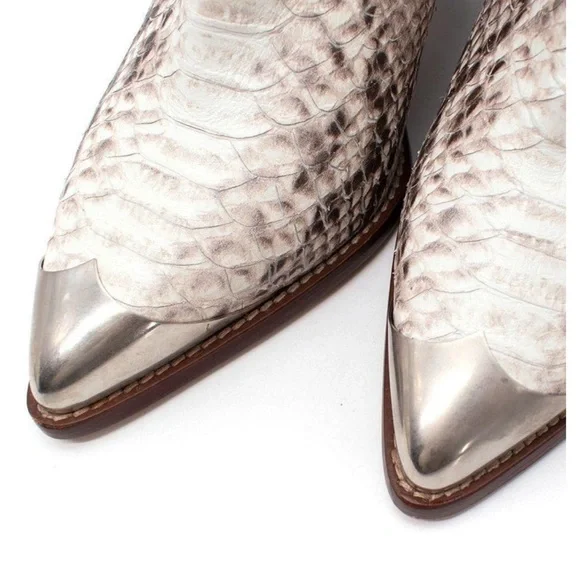 Isabel Marant Python Embossed Western Boots - Picture 3 of 14